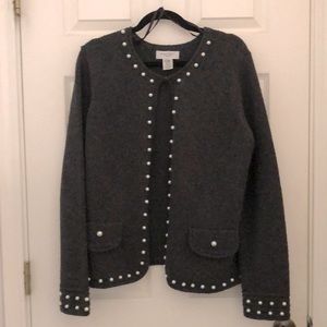 Plus size 1X Jones of New York beaded sweater